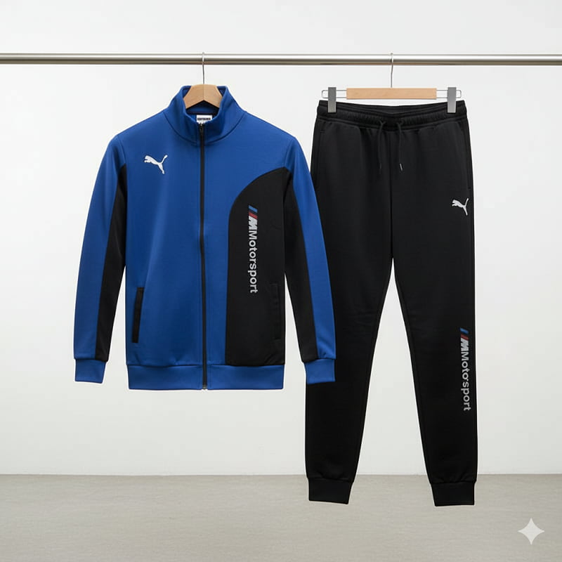 ست سوئیشرت شلوار مردانه آبی مدل MotorSport